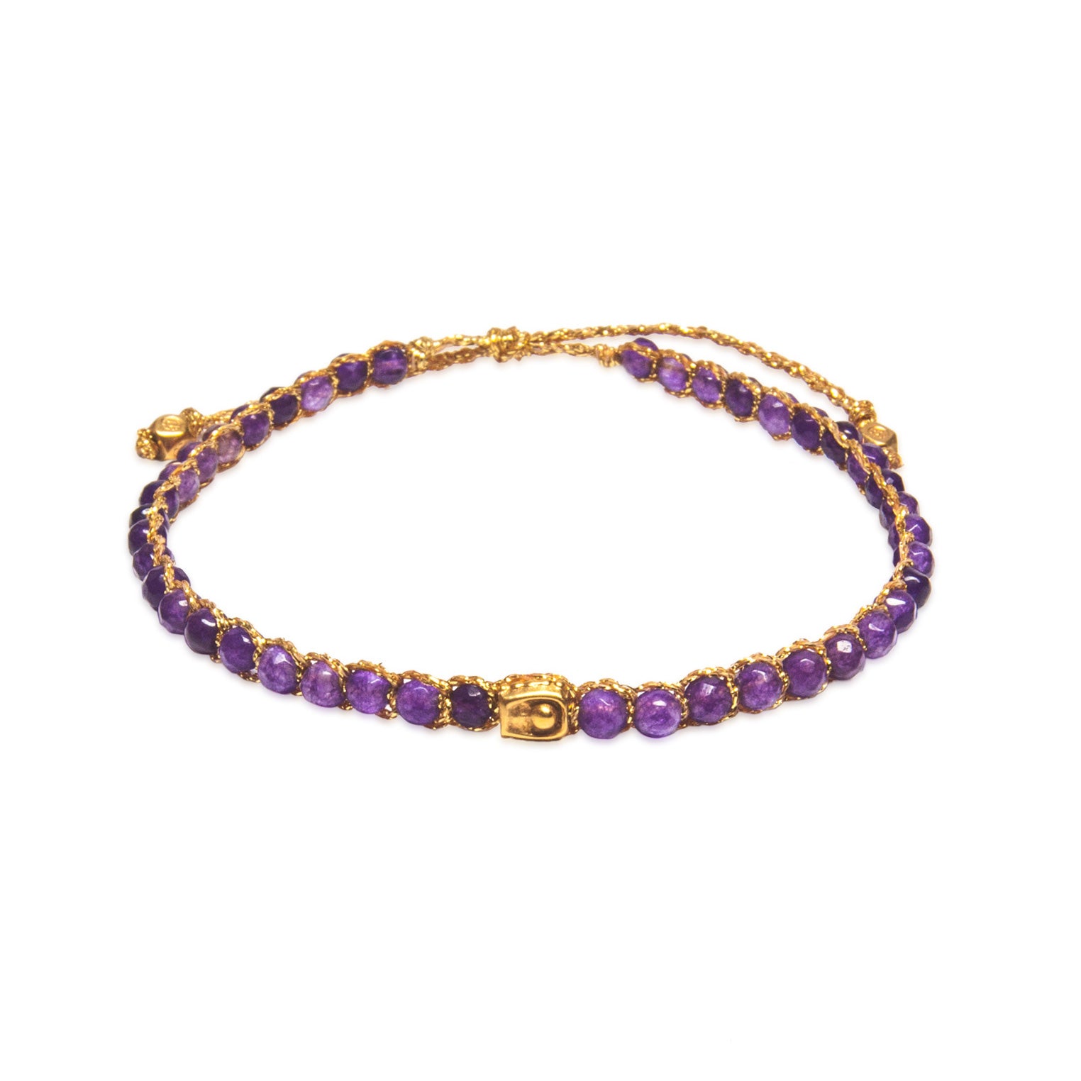 Lila - Jewelry Armband Amethyst Armband | Gold | Purple