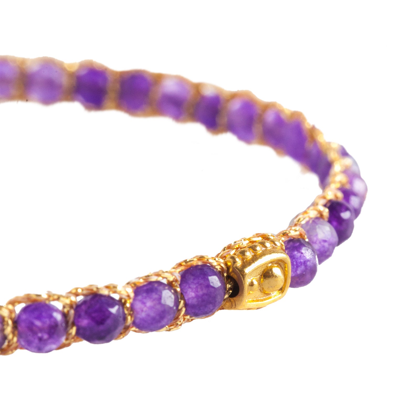 Lila - Jewelry Armband Amethyst Armband | Gold | Purple