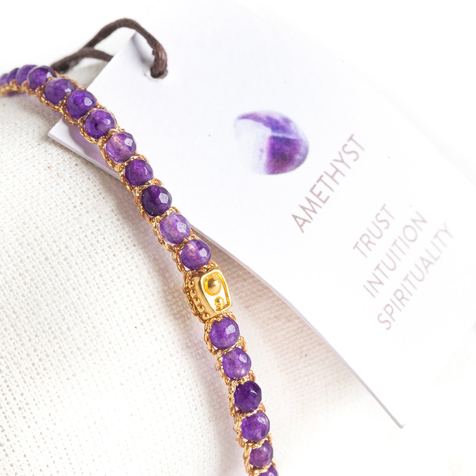 Lila - Jewelry Armband Amethyst Armband | Gold | Purple