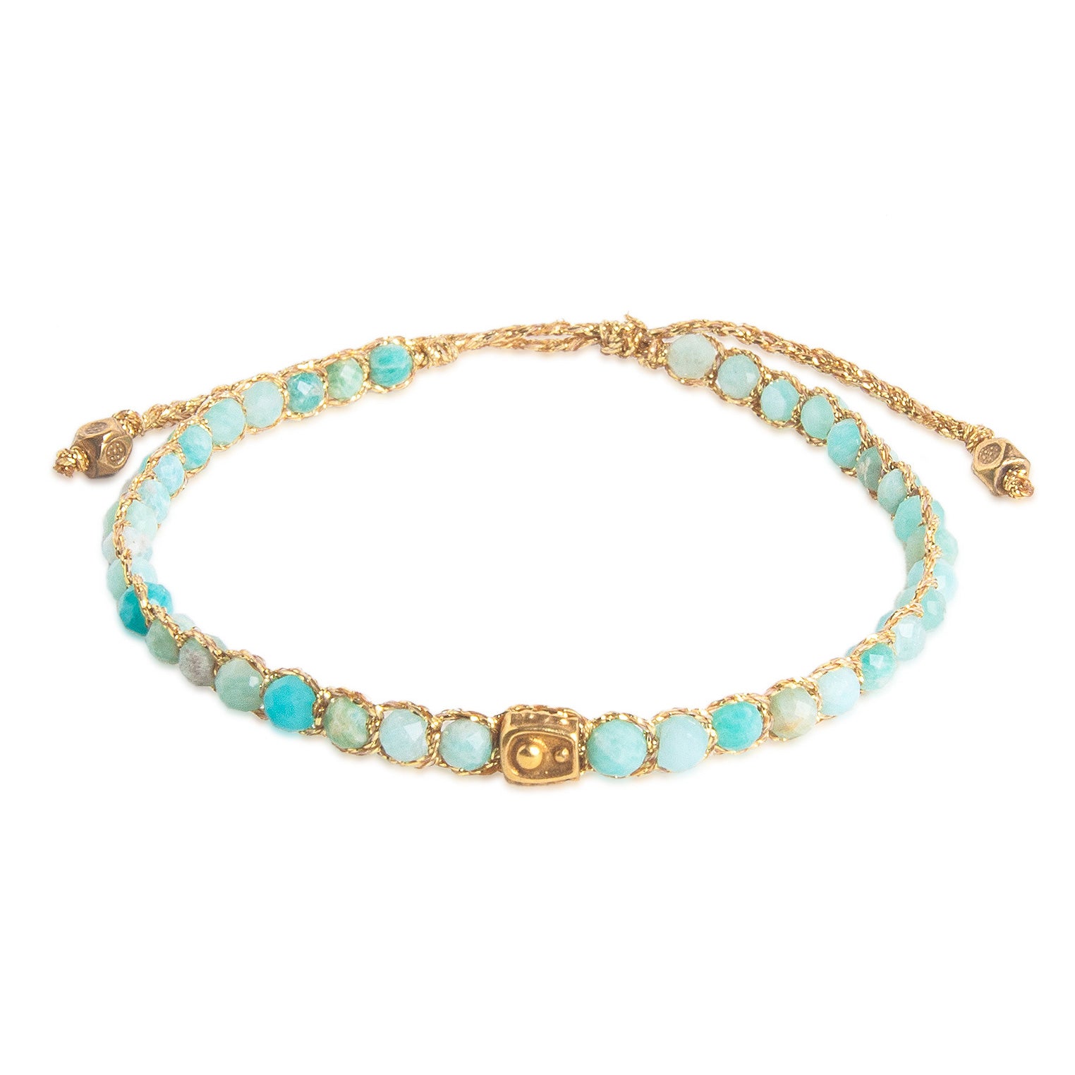 Blau - Jewelry Armband Amazonit aus Südafrika Armband | Gold | Blue