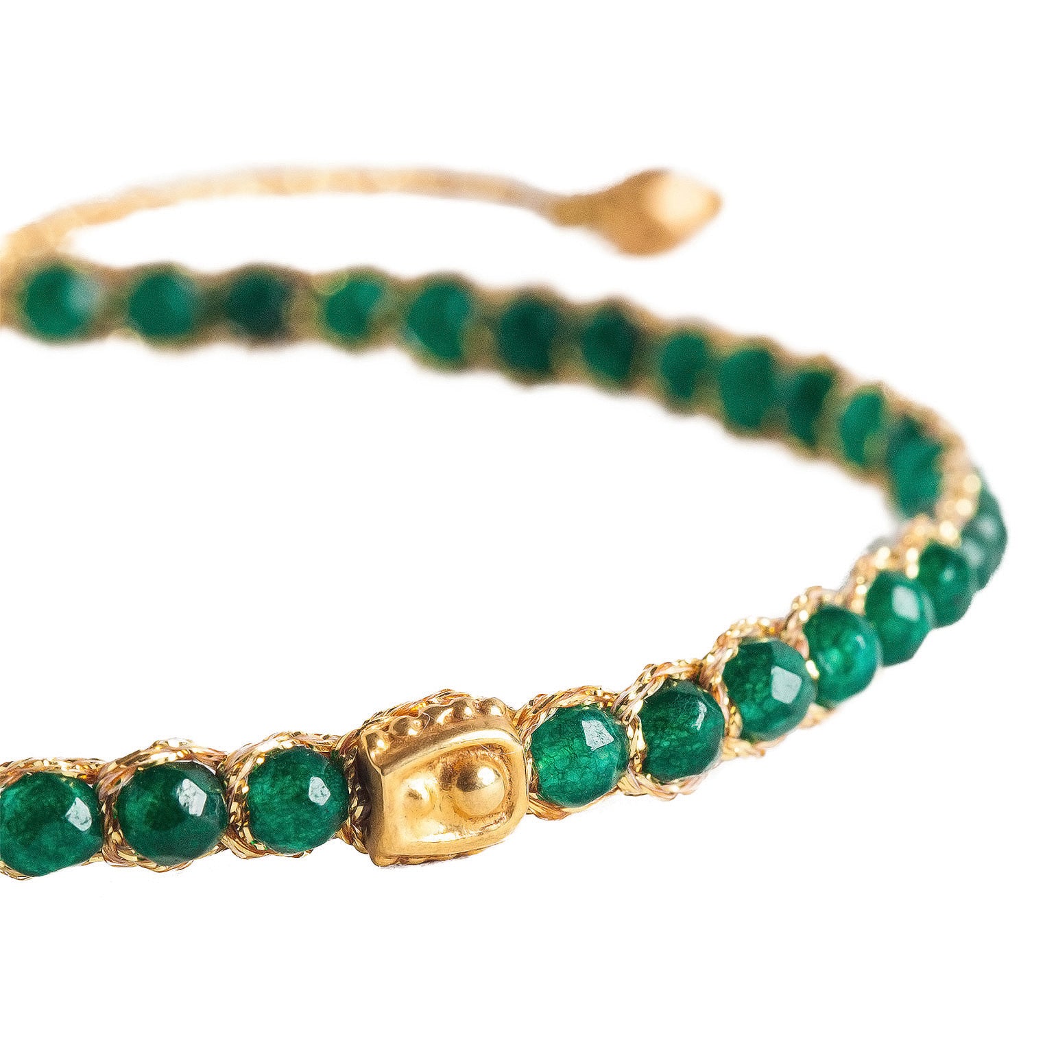 Grün - Jewelry Armband Grünes Smaragd Achat Armband | Gold | Green