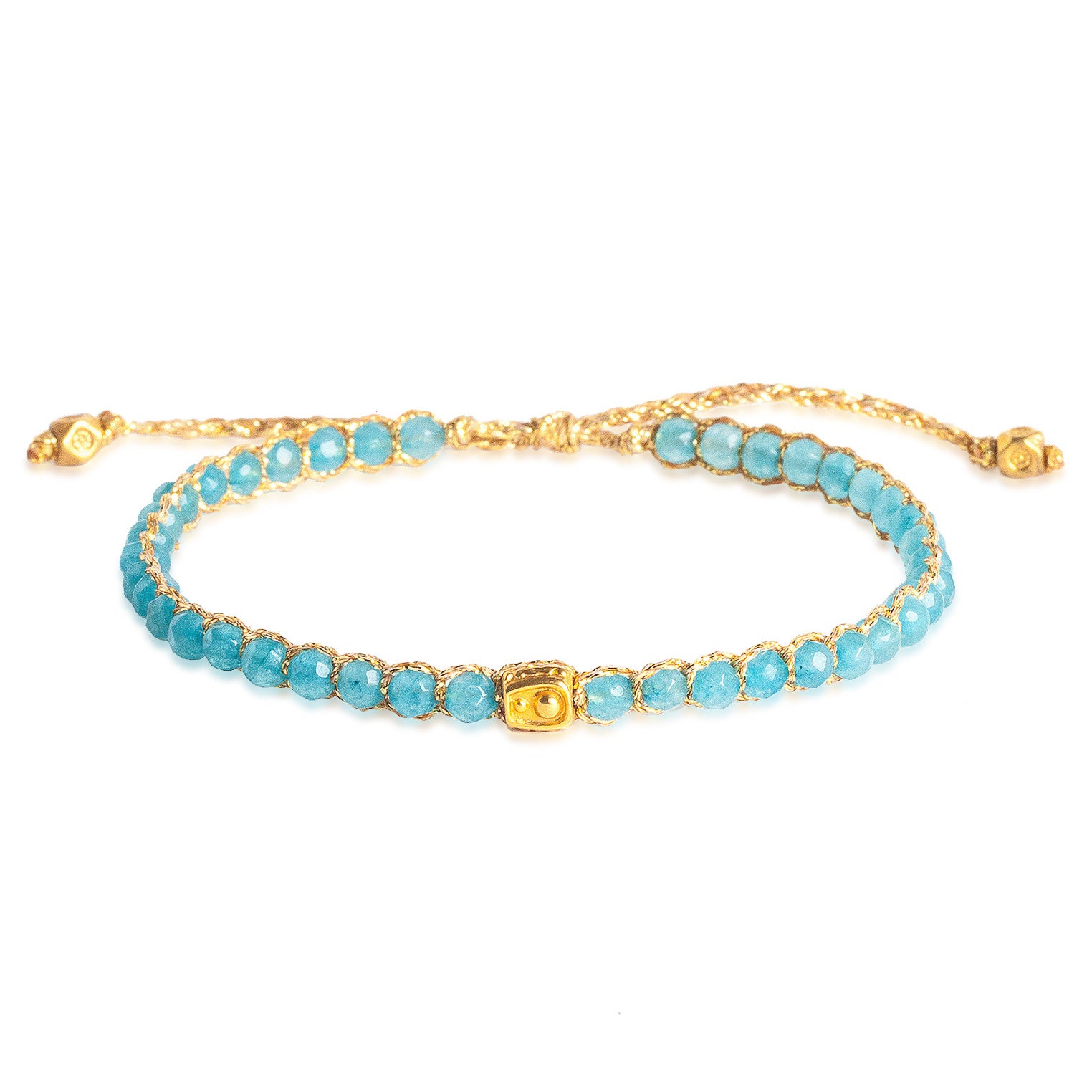 Blau - Jewelry Armband Apatit Armband | Gold | Blue