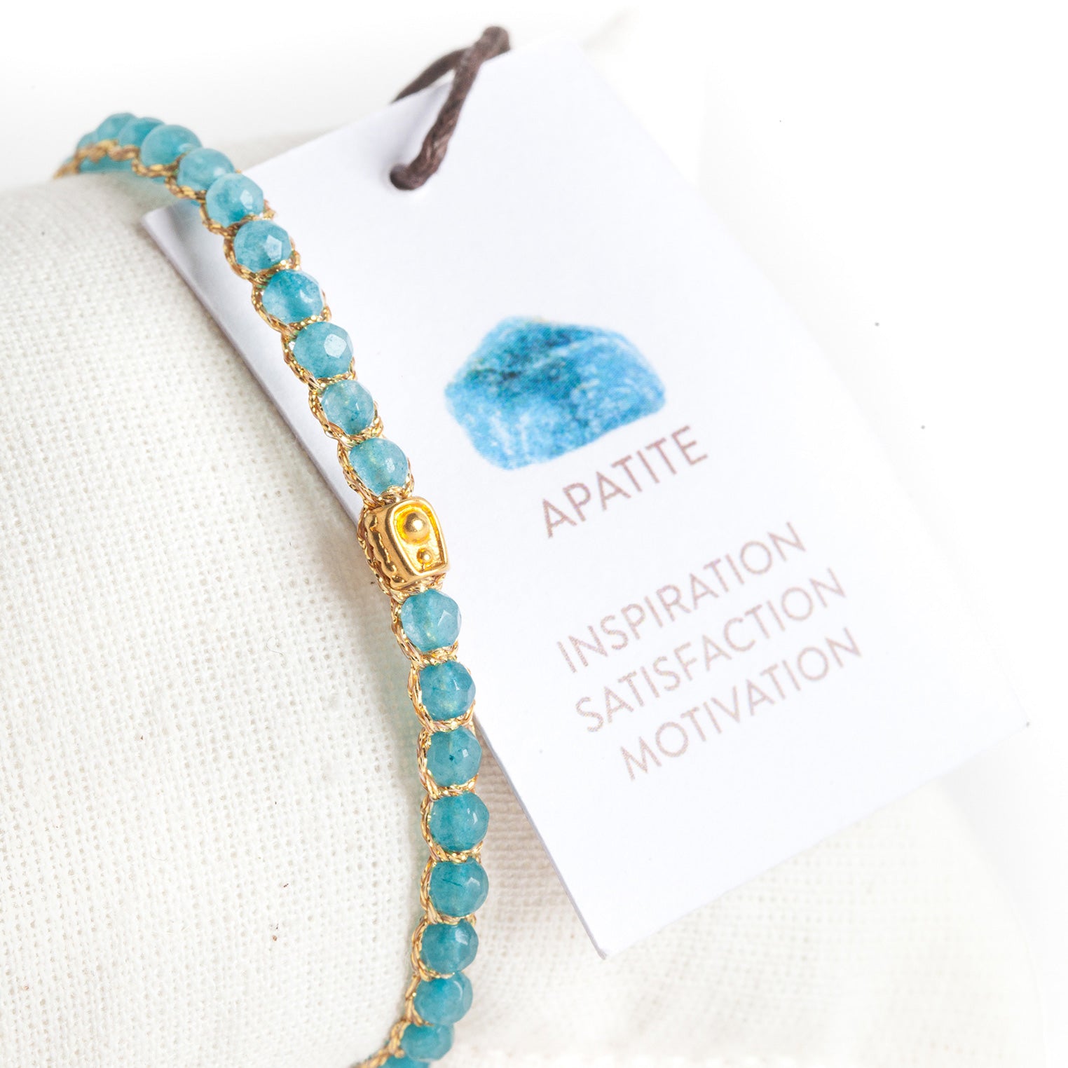 Blau - Jewelry Armband Apatit Armband | Gold | Blue