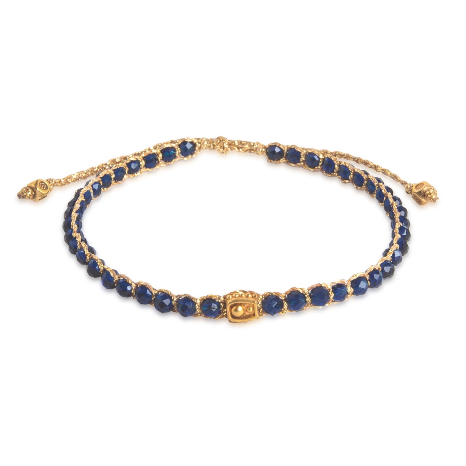 Blau - Jewelry Armband Blaues Spinell-Armband | Gold | Blue