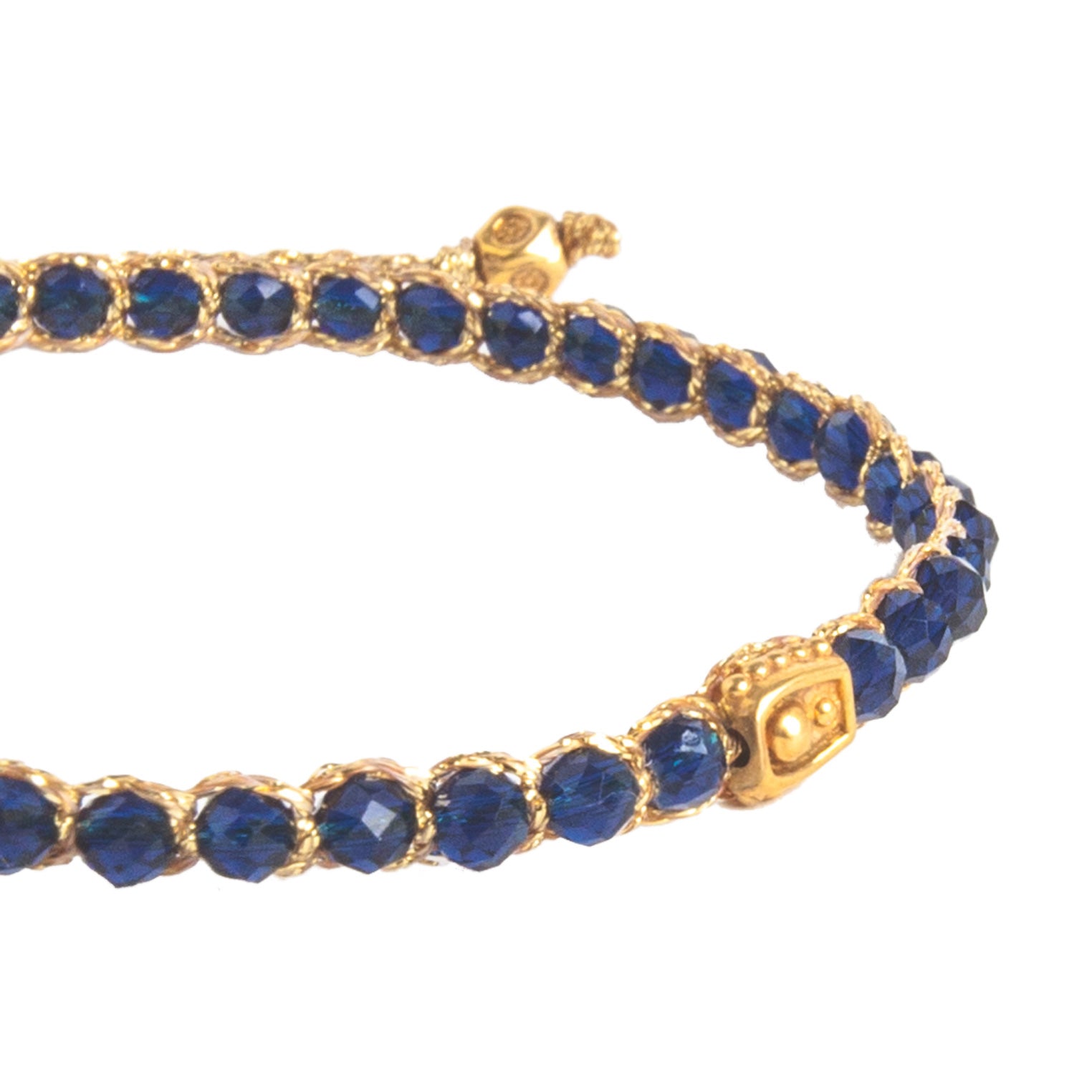 Blau - Jewelry Armband Blaues Spinell-Armband | Gold | Blue