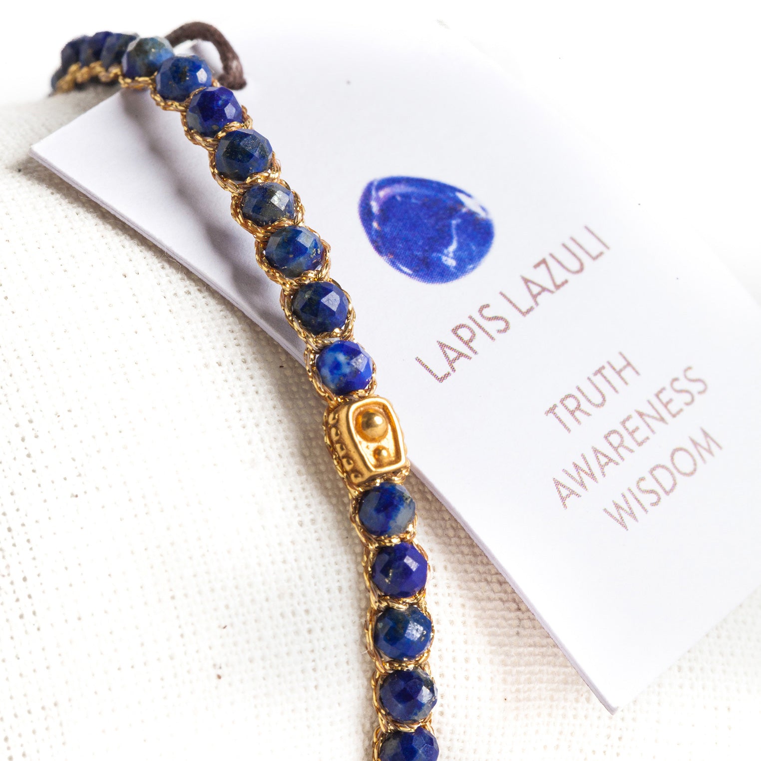 Dunkelblau - Jewelry Armband Lapis Lazuli Armband| Gold | Dark Blue