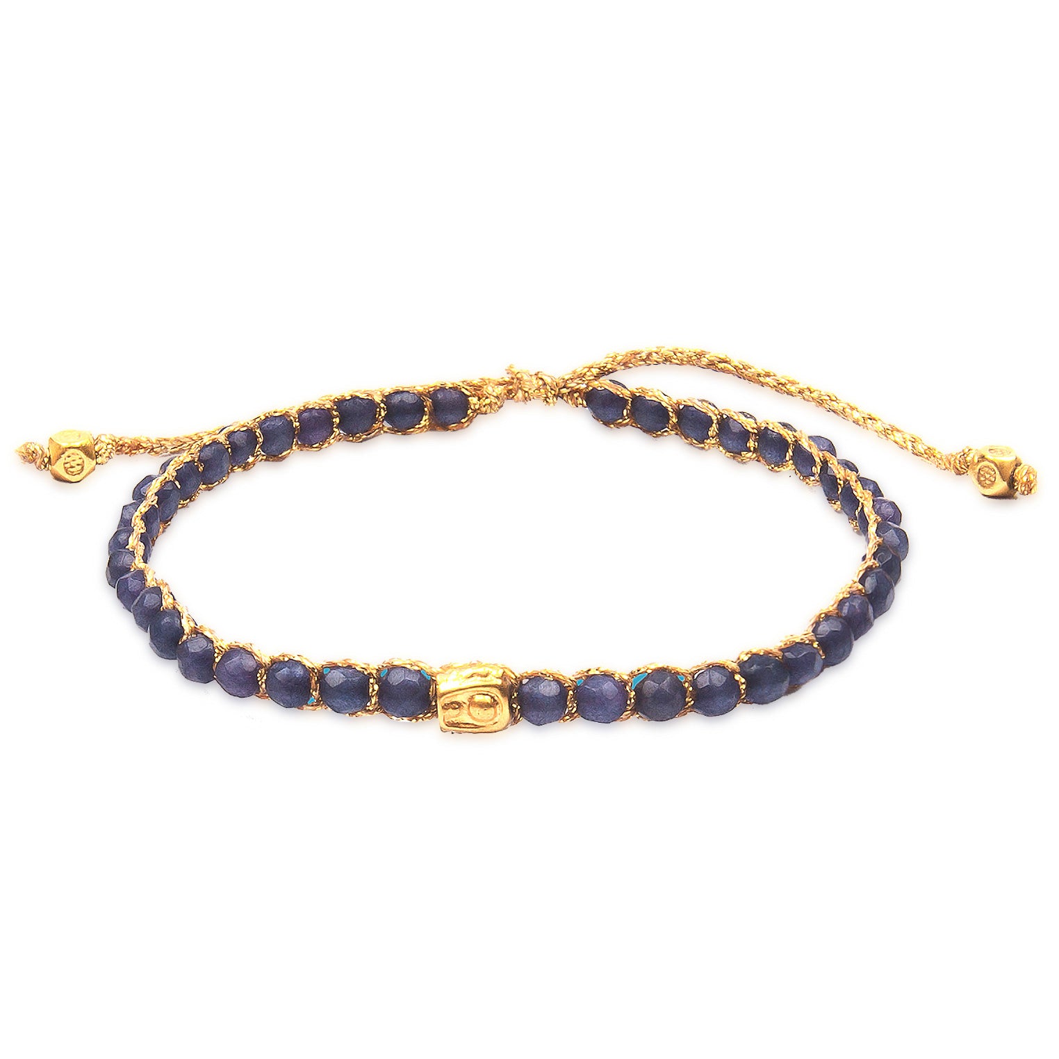 Blau - Jewelry Armband Blauer Jade Armband | Gold | Blue