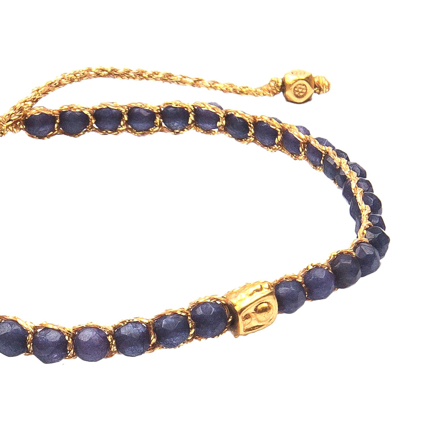 Blau - Jewelry Armband Blauer Jade Armband | Gold | Blue