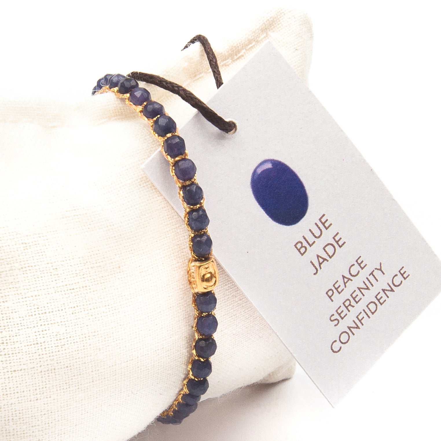 Blau - Jewelry Armband Blauer Jade Armband | Gold | Blue