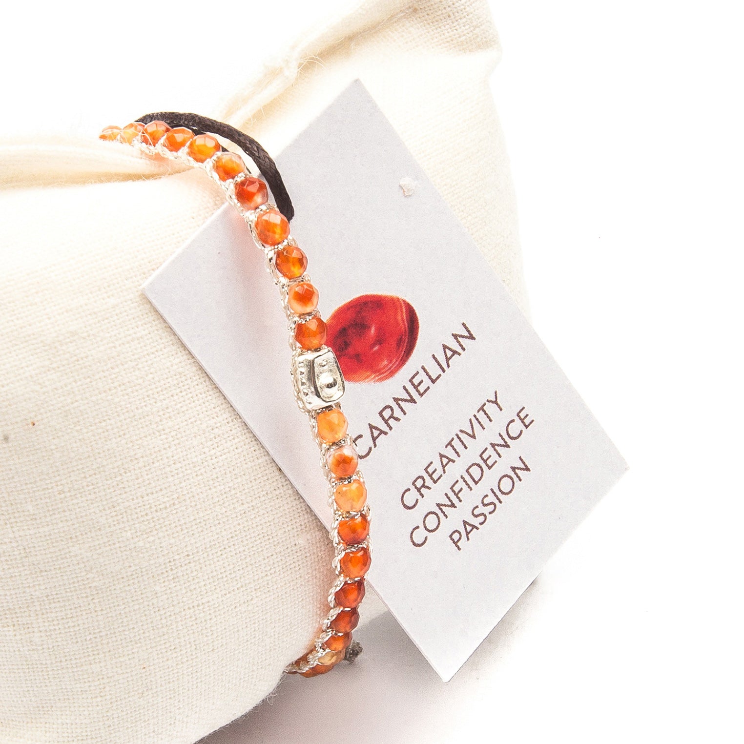 Orange - Jewelry Armband Karneol Armband aus Brasilien | Silber | Orange