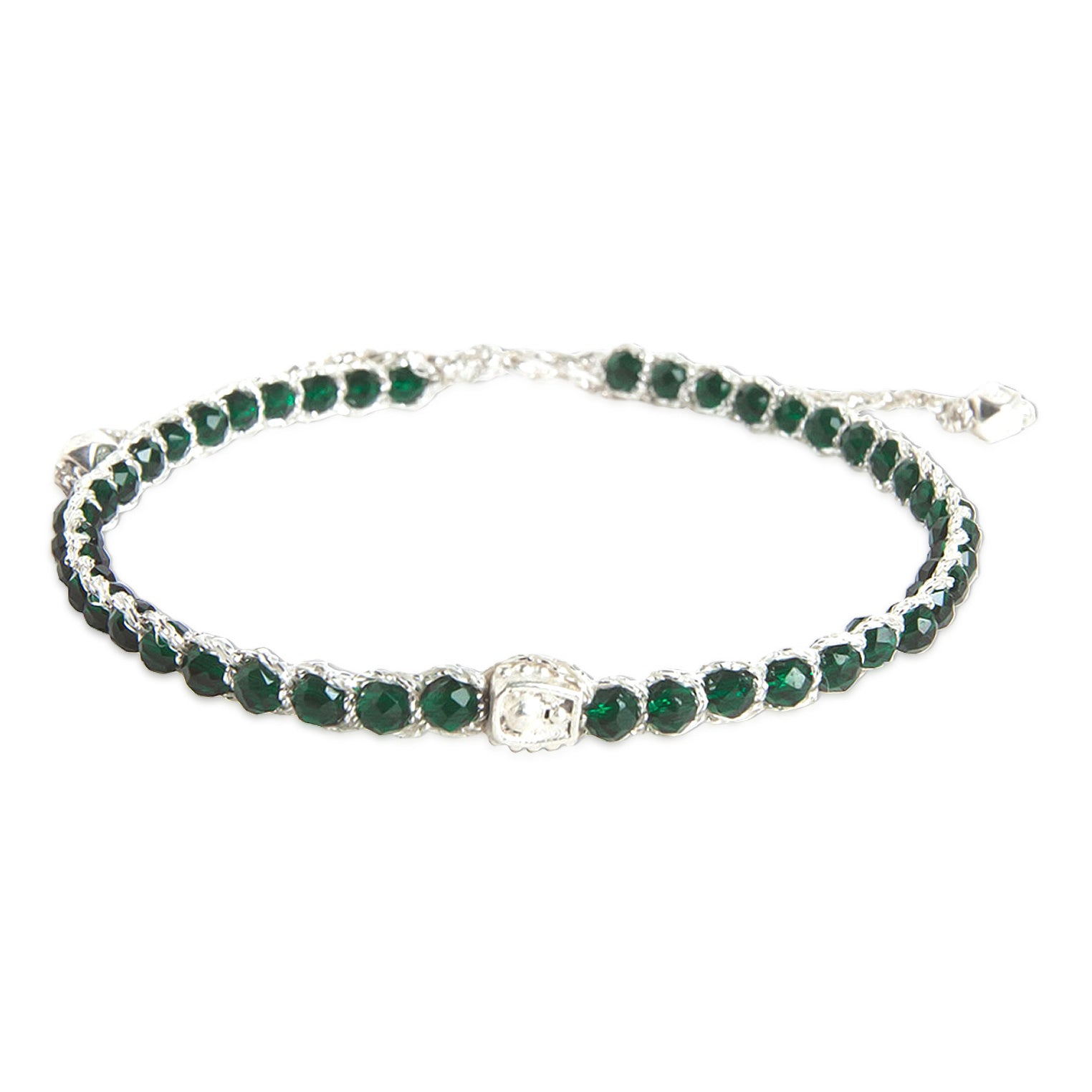 Grün - Jewelry Armband Grünes Spinell Armband | Silber | Green