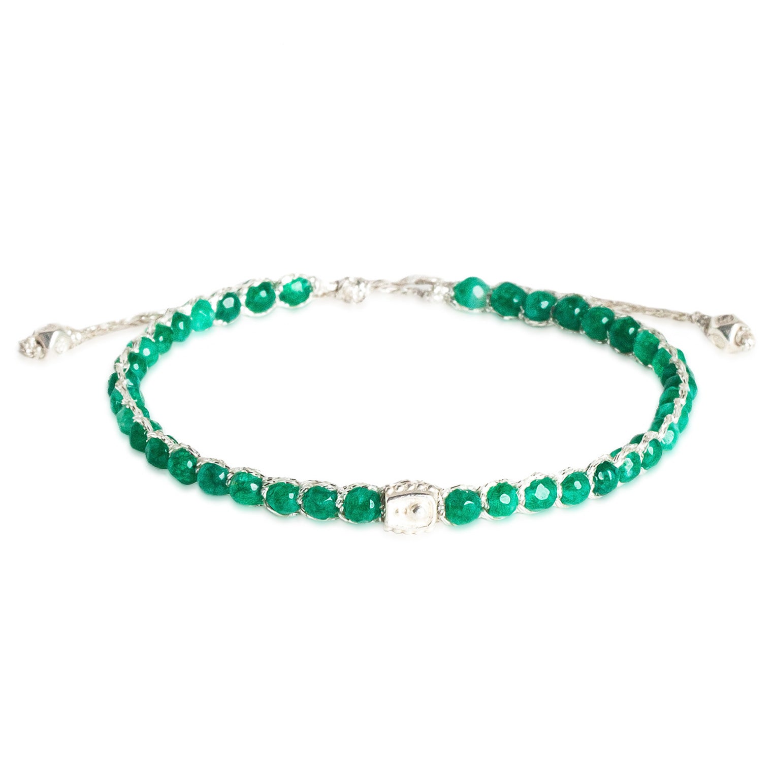 Grün - Jewelry Armband Grünes Smaragd Achat Armband | Silber | Green