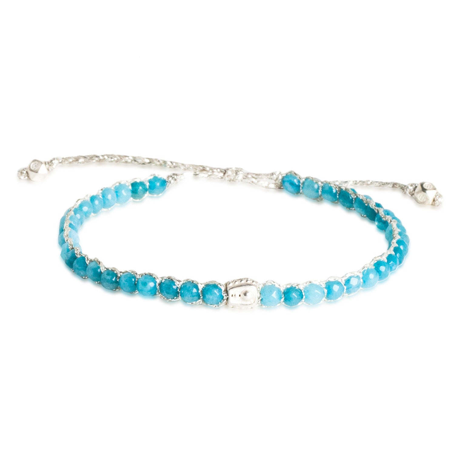 Blau - Jewelry Armband Apatit Armband | Silber | Blue