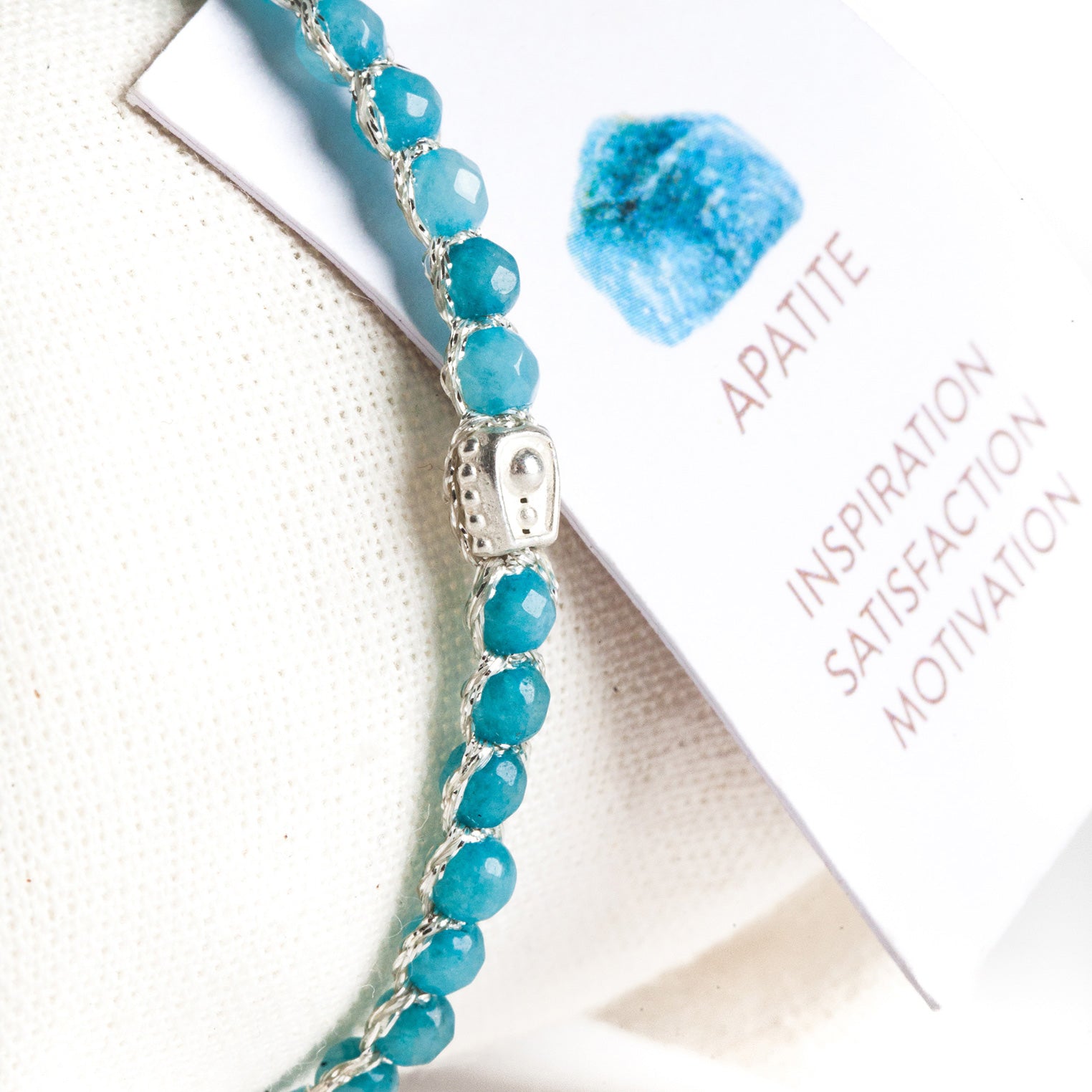 Blau - Jewelry Armband Apatit Armband | Silber | Blue