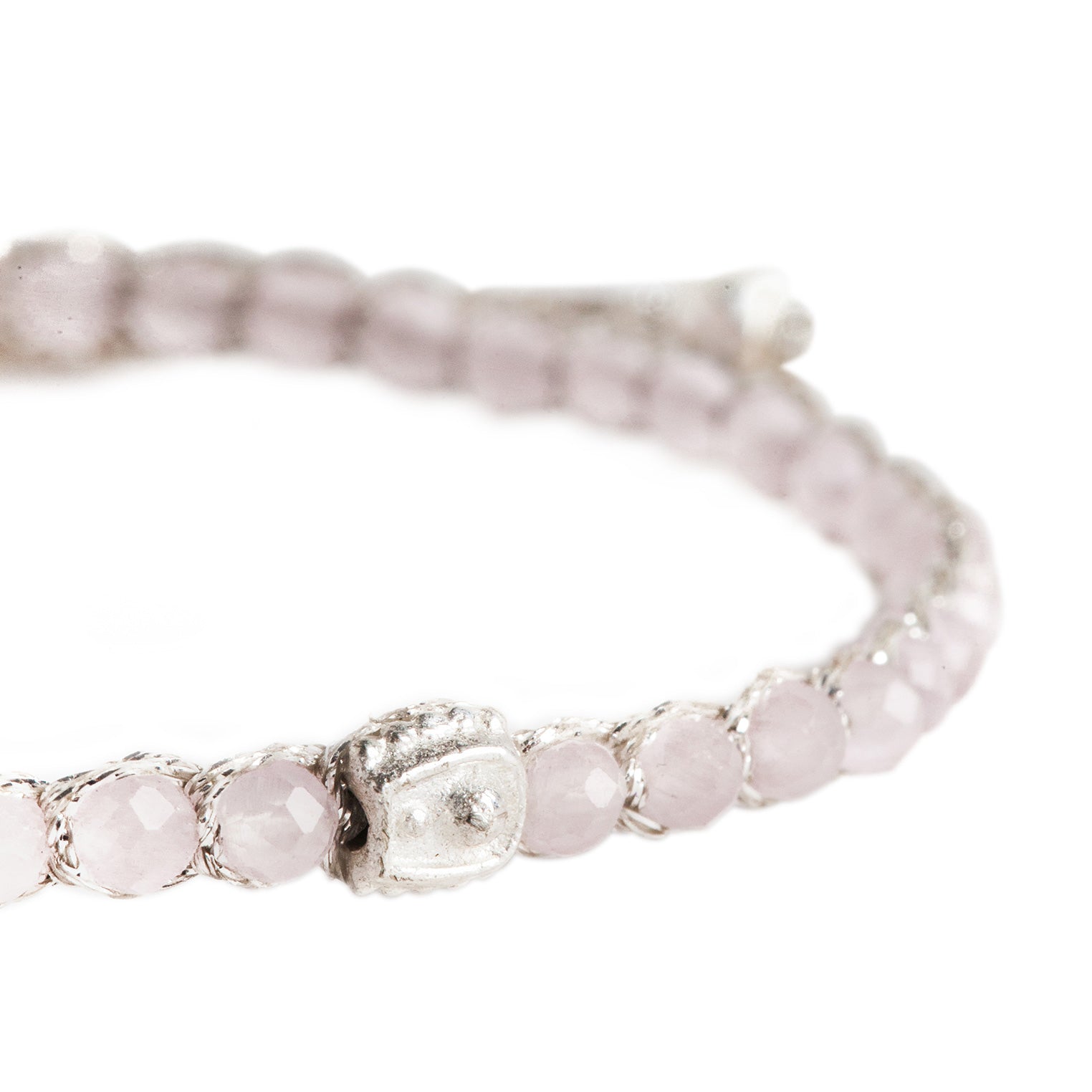 Rosa - Jewelry Armband Madagascar Rosenquarz Armband | Silber | Rose