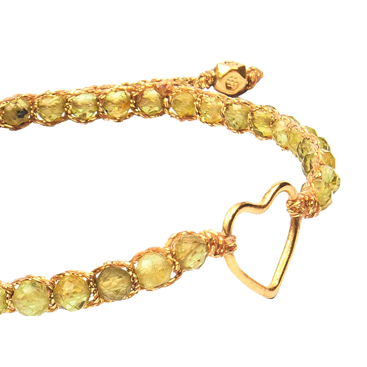 Hellgrün - Jewelry Armband Peridot-Herz-Armband | Gold | Light Green