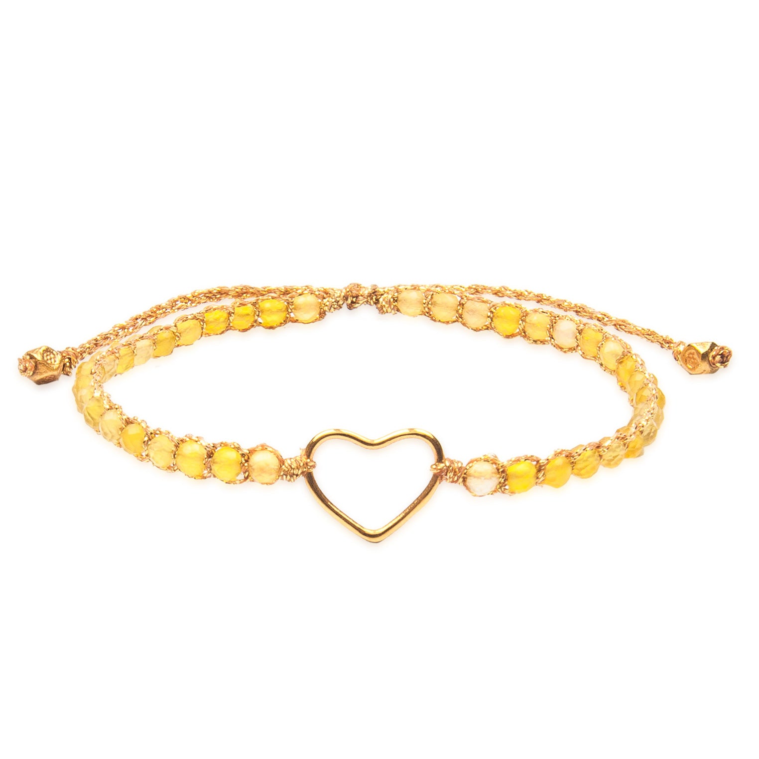 Gelb - Jewelry Armband Herz-Armband Citrin | Gold | Yellow