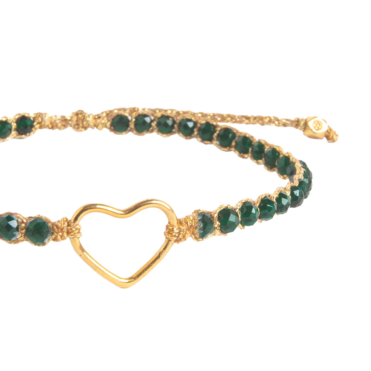 Grün - Jewelry Armband Herz-Armband grüner Spinell | Gold | Green