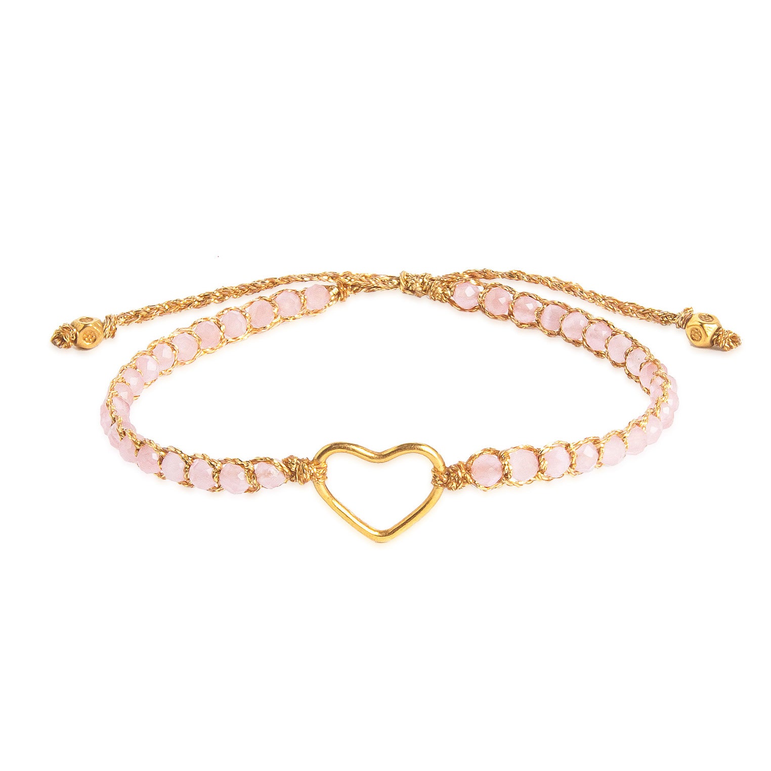 Pink - Jewelry Armband Herz-Armband rosa Turmalin aus Mosambik | Gold | Pink