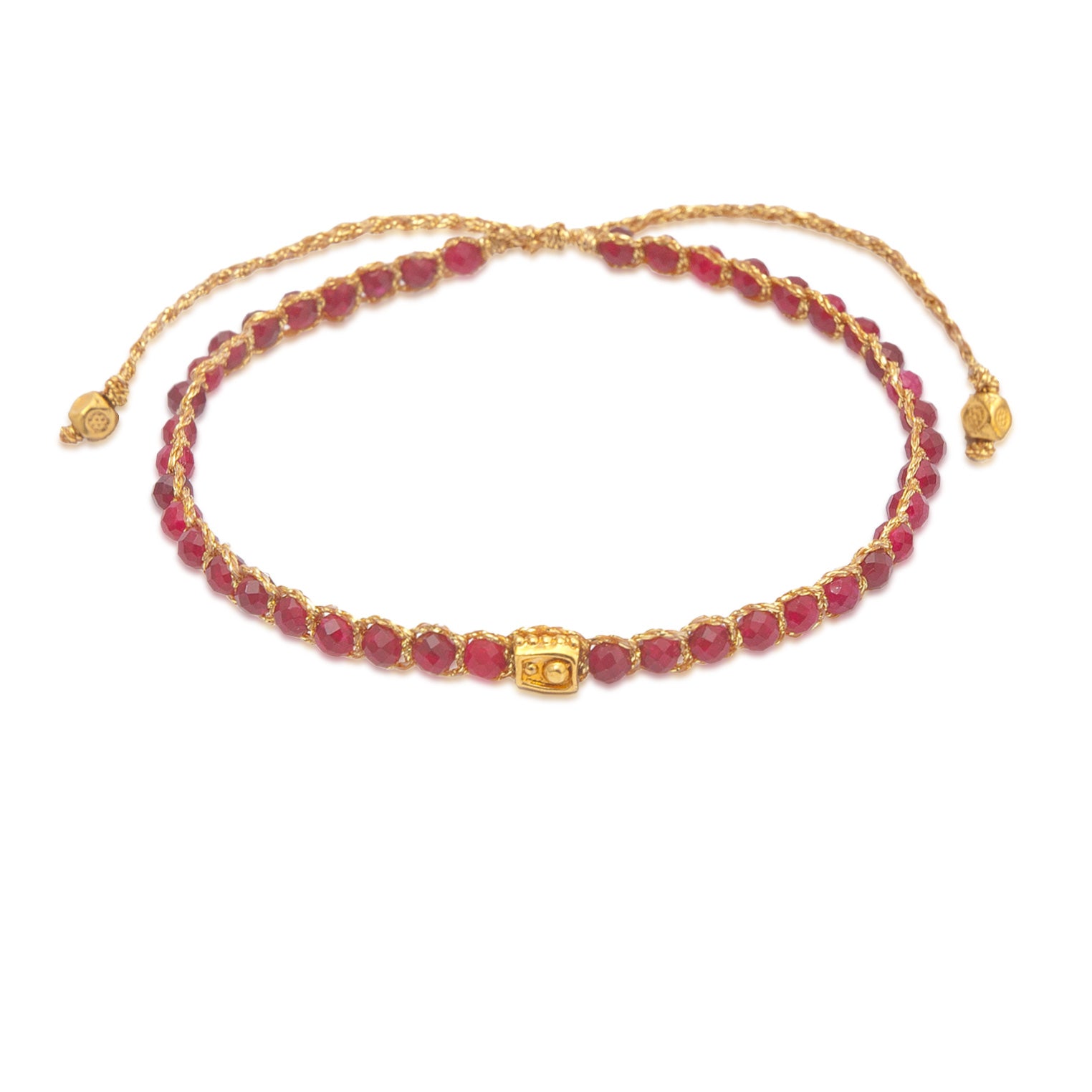 Rot - Jewelry Armband Rotes Aventurin Armband | Gold | Red