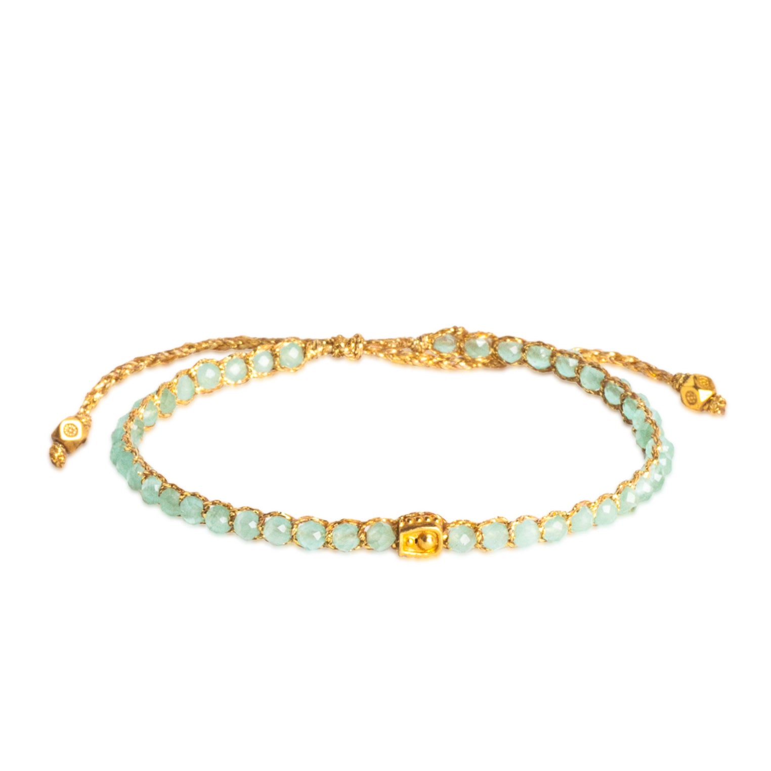 Hellgrün - Jewelry Armband Chalcedon Armband | Gold | Light Green