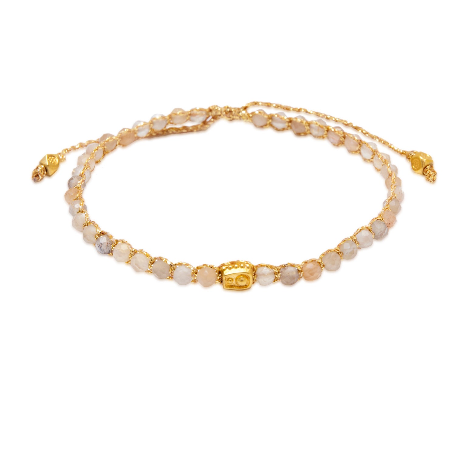 Rosa - Jewelry Armband Peach-Moonstone-Armband | Gold | Rose