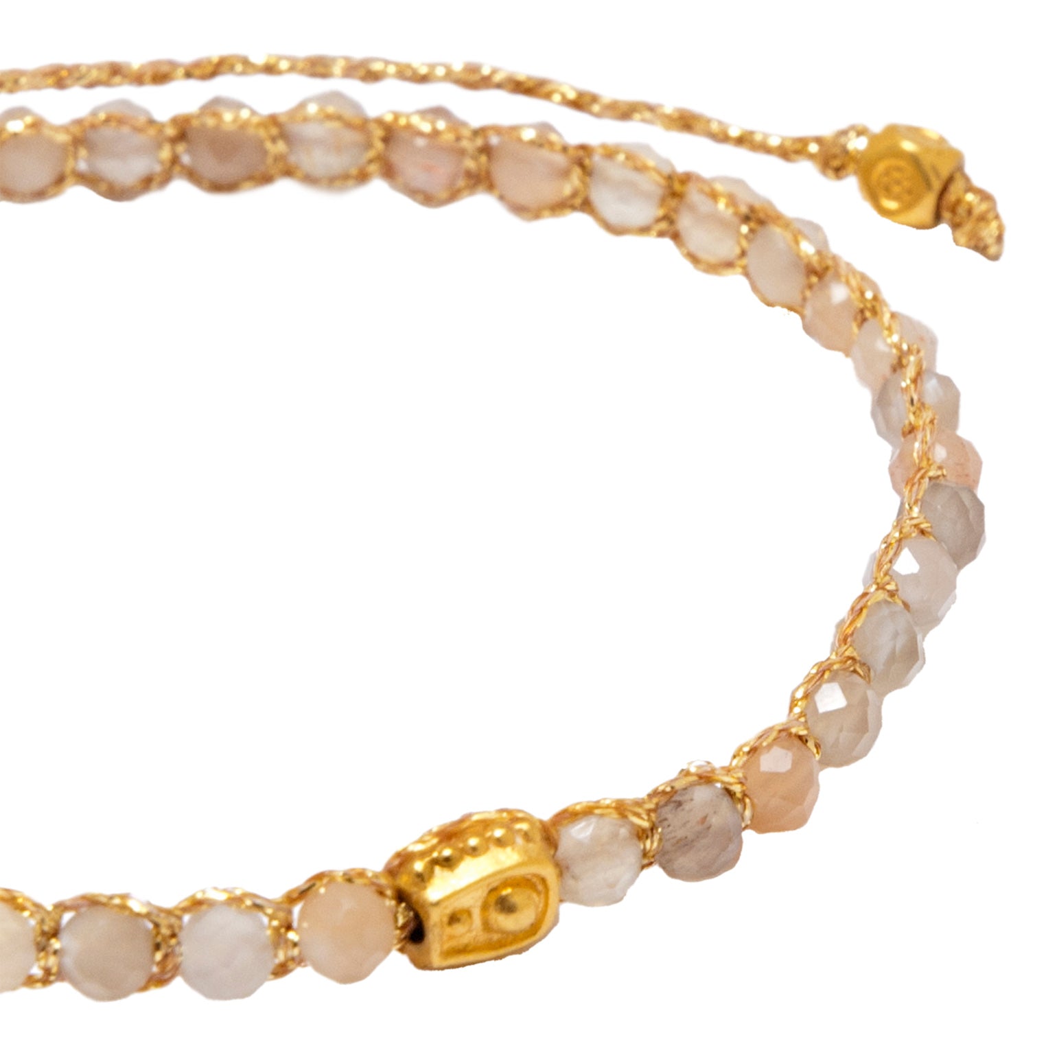 Rosa - Jewelry Armband Peach-Moonstone-Armband | Gold | Rose