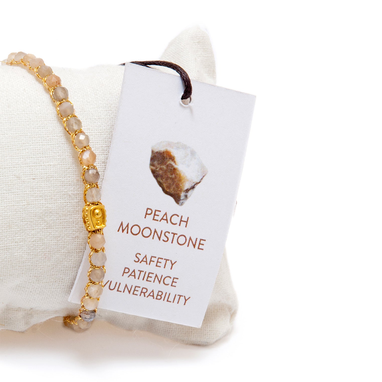 Rosa - Jewelry Armband Peach-Moonstone-Armband | Gold | Rose