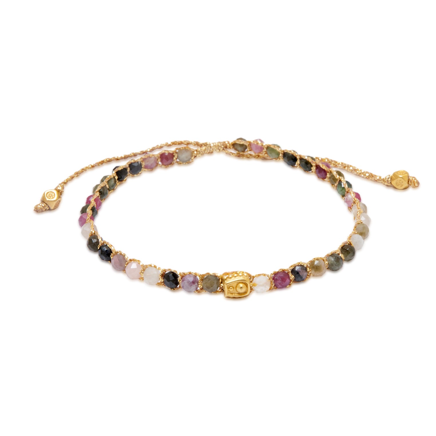 Bunt - Jewelry Armband Rosa Tourmalin Armband | Gold | Colored