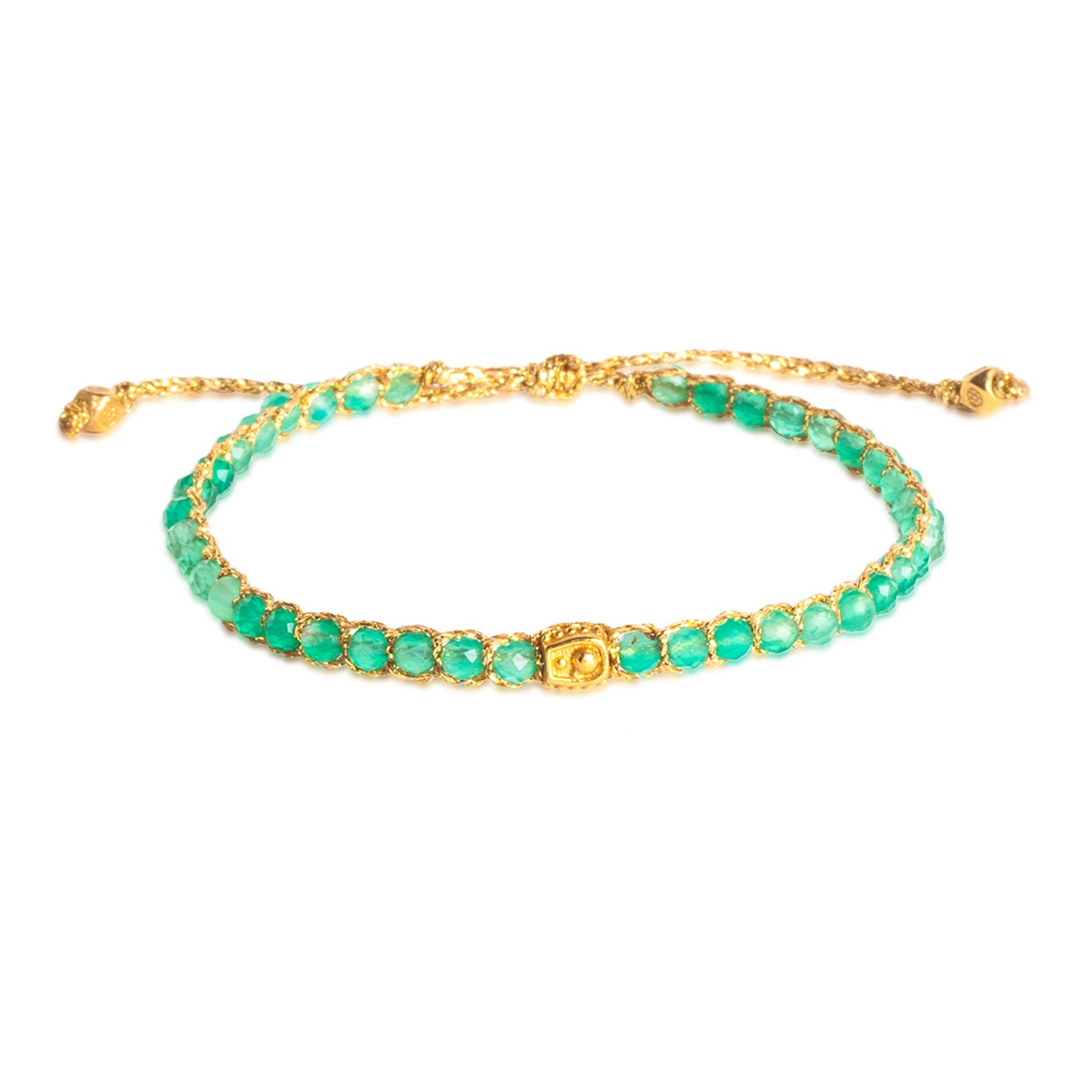 Hellgrün - Jewelry Armband Grünes Onyx Armband | Gold | Light Green