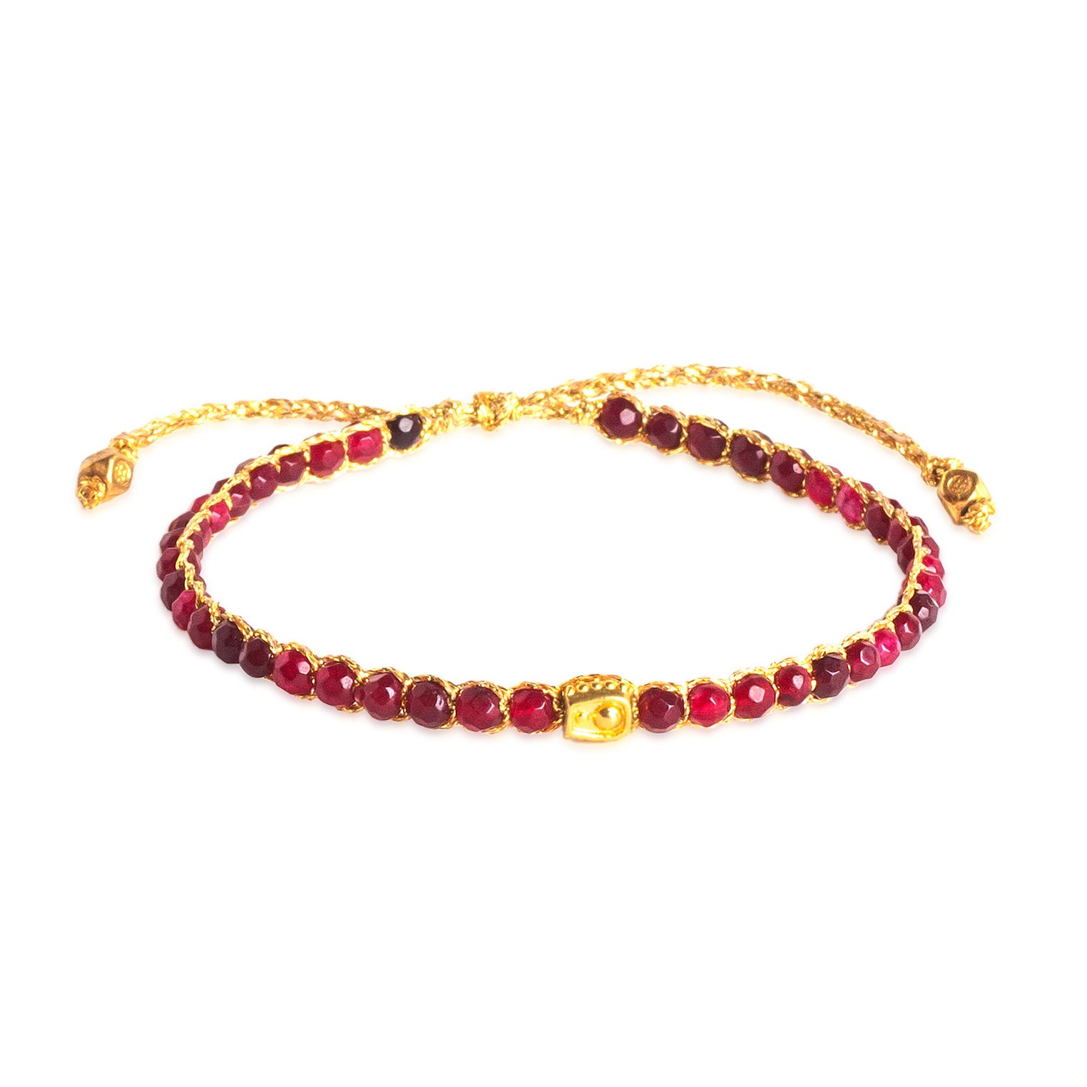 Rot - Jewelry Armband Rubin Armband | Gold | Red