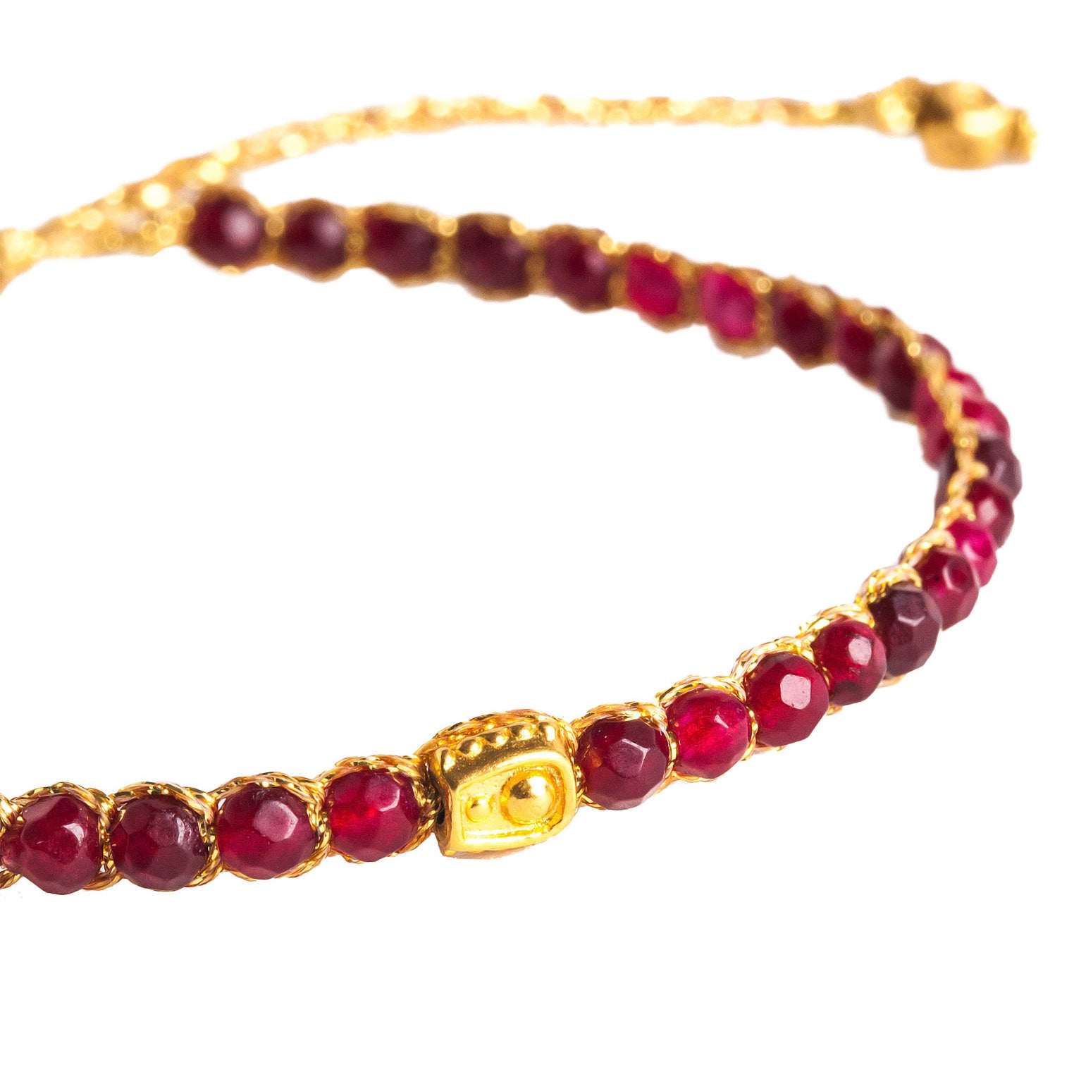 Rot - Jewelry Armband Rubin Armband | Gold | Red